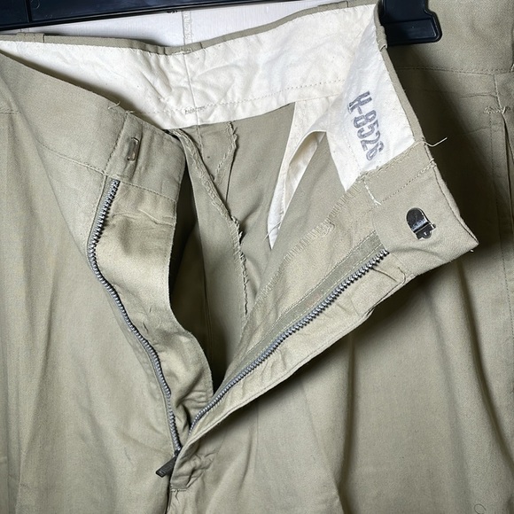 Vintage 1960s Military SH-1505 Type 1 Class 2 Twill Tan Trousers // 34x31 - Picture 3 of 6